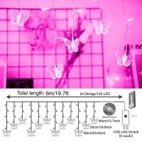 Butterfly Curtain Fairy Lights Usb Plug In8 Modes 120 Led 197Ft Firefly Twinkle Timer String Lights With Remote Waterproof Co