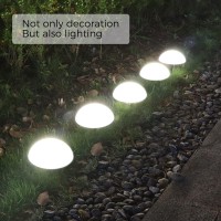 Multicolor Modern Pathway Lights Solar Powered Waterproof, 5 Pack 5.7 Inch High Lumen Led Rgb16 Color Changing Ground Semi Dome Light For Outdoor Lawn Garden Backyard Landscape Holiday Decoration