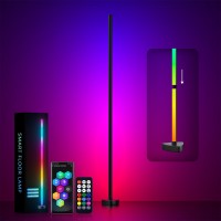 Miheal Led Corner Floor Lamp Rgbww Led Standing Lamp With App Controller Control Music Synic Mood Tall Lamp With Speed Bri