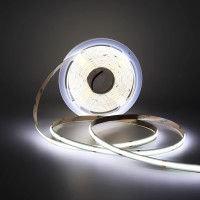 Maliigaza Flexible Cob Led Strip Light 12V Cold White Color 6000K, 480Leds/M 16.4Ft/5M Cri>90, High Bright Led Tape For House Kitchen Room Ceiling Decor (Dc12V, Without Power Supply)