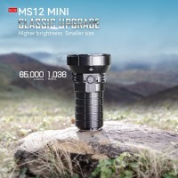 Imalent Ms12 Mini Rechargeable Flashlight 65000 Lumens, High Lumen Led Torch With 12 Cree Xhp 70.2 Leds, Long Beam Distance 1036 Meters, Suitable For Searching And Rescue (Warm Light)