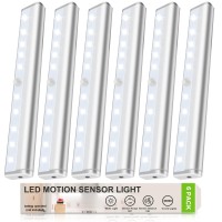 Molrebe Motion Sensor Led Lights Battery Operated 10 Led Motion Closet Light Stickon Anywhere Magnetic Night Light Bar For Cl