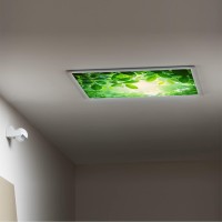 Lorougei Fluorescent Light Covers For Classroom Office - Light Filters Ceiling Led Ceiling Light Covers - 2Ft X 4Ft Drop Ceiling Fluorescent Decorative - Tree Leaves Sky Clouds Pattern