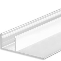 Innovate Led End Drywall Profile 2 Metres Including Cover - 200 Cm Aluminium Led Profile Drywall Finish For 12.5 Mm Plasterboard - Aluminium Profile For Led Strips Up To 12 Mm Includes Milky Cover