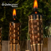 Livingreen Pack Of 4 Torches Made Of 100% Bamboo With Great Quality