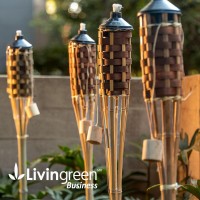 Livingreen Pack Of 4 Torches Made Of 100% Bamboo With Great Quality