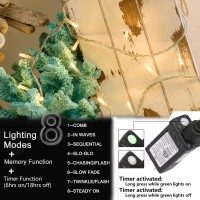 Gresonic 99Ft 300 Led String Lights Indoor Outdoor, Warm White Christmas Lights Clear Wire, 8 Modes Waterproof Twinkle Fairy String Lights Plug In For Tree Room Bedroom Wedding Decorations