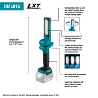 Makita Dml816X 18V Lxt Cordless 500 Lm Led Worklight W/Lamp Shade (Tool Only)