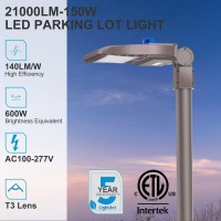 150W Parking Lot Lights (Eqv. 600W Hps) 5000K Led Parking Lot Lights Dusk To Dawn, Etl Led Pole Light, Ip65 Waterproof, Slipfitter Mount Energy Saving Upto 1100Kw*4/Y(5Hrs/Day) -4Pack