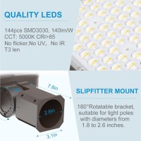 150W Parking Lot Lights (Eqv. 600W Hps) 5000K Led Parking Lot Lights Dusk To Dawn, Etl Led Pole Light, Ip65 Waterproof, Slipfitter Mount Energy Saving Upto 1100Kw*4/Y(5Hrs/Day) -4Pack