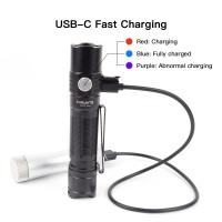 Thrunite Tn12 Pro Usb-C Rechargeable Edc Flashlight 380 Meters Max 1900 Lumens Flashlights, Black Cool White