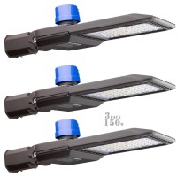 150W Parking Lot Lights 21000Lm (Eqv 600W) 5000K Daylight Led Parking Lot Light Dusk To Dawn Etl Listed Ip65 Exterior Parking Lot Lights Energy Saving Upto 1100Kw*3/Y(5Hrs/Day)-3Pack