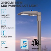 150W Parking Lot Lights 21000Lm (Eqv 600W) 5000K Daylight Led Parking Lot Light Dusk To Dawn Etl Listed Ip65 Exterior Parking Lot Lights Energy Saving Upto 1100Kw*3/Y(5Hrs/Day)-3Pack