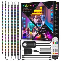 Rgb Under Cabinet Lights With Motion Sensor, 6 Pre-Cut Led Strip Lights With Remote Control, Music Sync Color Changing Closet Lights, For Kitchen, Counter, Shelf, Tv Backlight, Bookcase, 9.8Ft