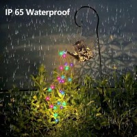 Solar Watering Can With Fairy Lights Garden Decor Watering Can Lights For Patio Path Tree Lawn Patio Path, Solar Fairy Garden Led, Outdoor String Lights, Star Shower Garden Lights (With Shepherd Hook)