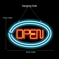 Ibaynawi Led Neon Open Sign Ultra Bright Open Signs For Business Electric Light Up Signs For Restaurant Bar Coffee Shop Sp