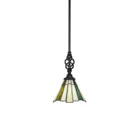 Elegant Mini Pendant With Hang Straight Swivel Shown In Matte Black Finish With 7