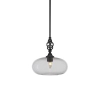 Elegant Pendant With Hang Straight Swivel Shown In Matte Black Finish With 13