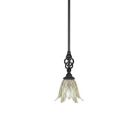 Elegant Mini Pendant With Hang Straight Swivel Shown In Matte Black Finish With 7