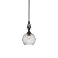 Elegant Pendant With Hang Straight Swivel Shown In Matte Black Finish With 9.5