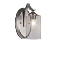 Zilo Wall Sconce Shown In Graphite Finish With 4 Clear Bubble Glass