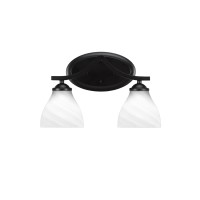 Zilo 2 Light Bath Bar Shown In Matte Black Finish With 6.25