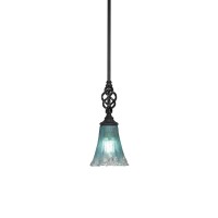 Elegant Mini Pendant With Hang Straight Swivel Shown In Matte Black Finish With 5.5