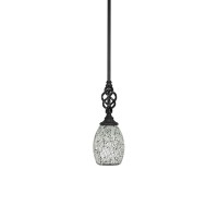 Elegant Mini Pendant With Hang Straight Swivel Shown In Matte Black Finish With 5