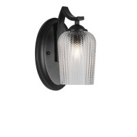 Zilo Wall Sconce Shown In Matte Black Finish With 5