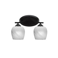 Zilo 2 Light Bath Bar Shown In Matte Black Finish With 6