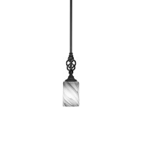 Elegant Mini Pendant With Hang Straight Swivel Shown In Matte Black Finish With 4