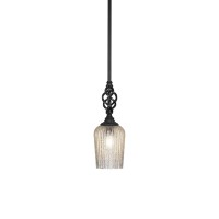 Elegant Mini Pendant With Hang Straight Swivel Shown In Matte Black Finish With 5