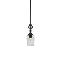 Elegant Mini Pendant With Hang Straight Swivel Shown In Matte Black Finish With 5