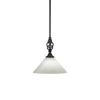 Elegant Mini Pendant With Hang Straight Swivel Shown In Matte Black Finish With 10