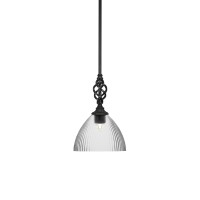 Elegant Pendant With Hang Straight Swivel Shown In Matte Black Finish With 10.75