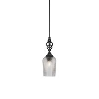 Elegant Mini Pendant With Hang Straight Swivel Shown In Matte Black Finish With 5