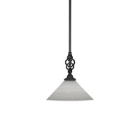 Elegant Pendant With Hang Straight Swivel Shown In Matte Black Finish With 12