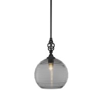 Elegant Pendant With Hang Straight Swivel Shown In Matte Black Finish With 12