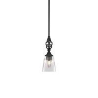 Elegant Mini Pendant With Hang Straight Swivel Shown In Matte Black Finish With 4.5