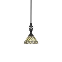 Elegant Mini Pendant With Hang Straight Swivel Shown In Matte Black Finish With 7