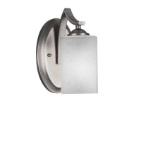 Zilo Wall Sconce Shown In Graphite Finish With 4 Square White Muslin Glass