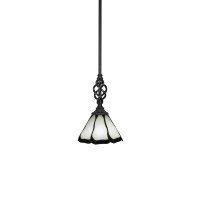 Elegant Mini Pendant With Hang Straight Swivel Shown In Matte Black Finish With 7