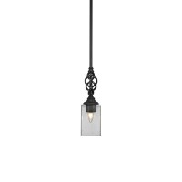 Elegant Mini Pendant With Hang Straight Swivel Shown In Matte Black Finish With 4