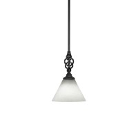 Elegant Mini Pendant With Hang Straight Swivel Shown In Matte Black Finish With 7