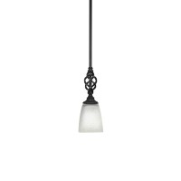 Elegant Mini Pendant With Hang Straight Swivel Shown In Matte Black Finish With 4.5