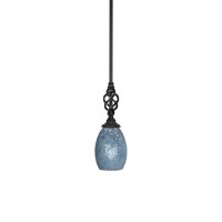 Elegant Mini Pendant With Hang Straight Swivel Shown In Matte Black Finish With 5