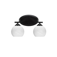 Zilo 2 Light Bath Bar Shown In Matte Black Finish With 5.75