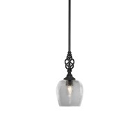 Elegant Mini Pendant With Hang Straight Swivel Shown In Matte Black Finish With 6