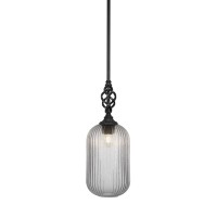 Elegant Pendant With Hang Straight Swivel Shown In Matte Black Finish With 8.25