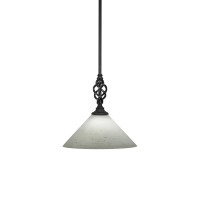 Elegant Pendant With Hang Straight Swivel Shown In Matte Black Finish With 12